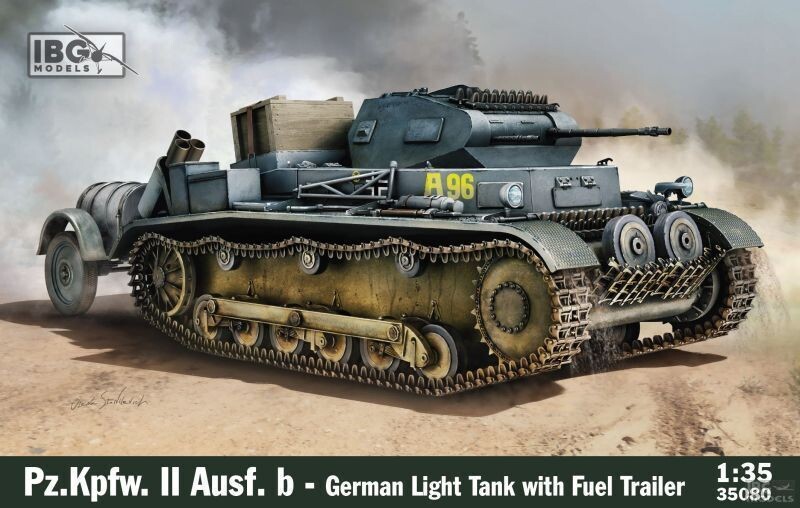 IBG IBG35080 1/35 Pz.Kpfw.II , Ausf. B - German Light Tank w/Fuel Trailer