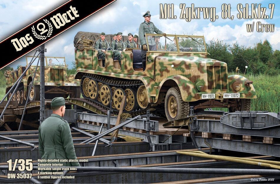 Das Werk DAW35037 1/35 Mtl. Zgkrwg. 8t, Sd.Kfz.7 w/ Crew