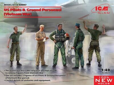 ICM ICM48087 US Pilots & Ground Personnel ( Vietnam War ) (5 Fig.)