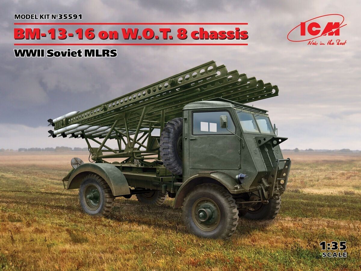 ICM ICM35591 1/35 WWII BM-13-16 on W.O.T. 8 Chassis, Soviet MLRS