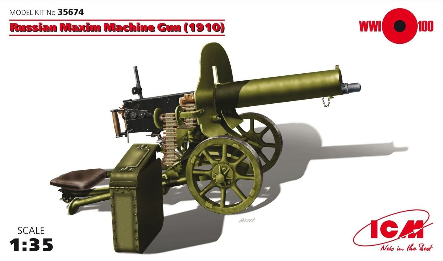 ICM ICM35674 1/35 WWII Russian Maxim Machine Gun (1910)