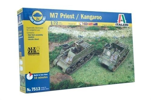 Italeri IT7513 1/72 U.S. Howitzer Motor Carriage M7 Priest w/105mm Kangaroo ( 2 fast assembly Mod.)