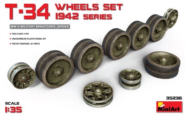 Miniart MA35236 1/35 T -34 Wheels  Set. 1942