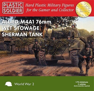Plastic Soldier PSCV20005 1/72 Sherman M4A1 76mm Wet Tank - Easy Assembly