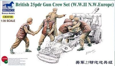 Bronco CB35108 1/35 WW.II British 25pdr. Gun Gun Crew Set ( WW.II N.W. Europe )