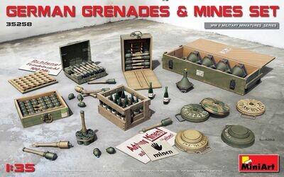 Miniart MA35258 1/35 WW.II German Grenades & Mine Set