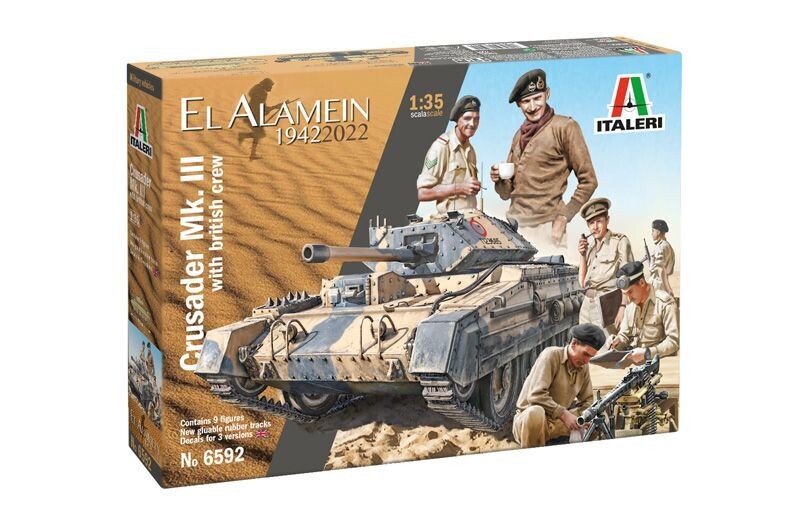 Italeri IT6592 1/35 Crusader Mk. III with British Crew 'El Alamein'