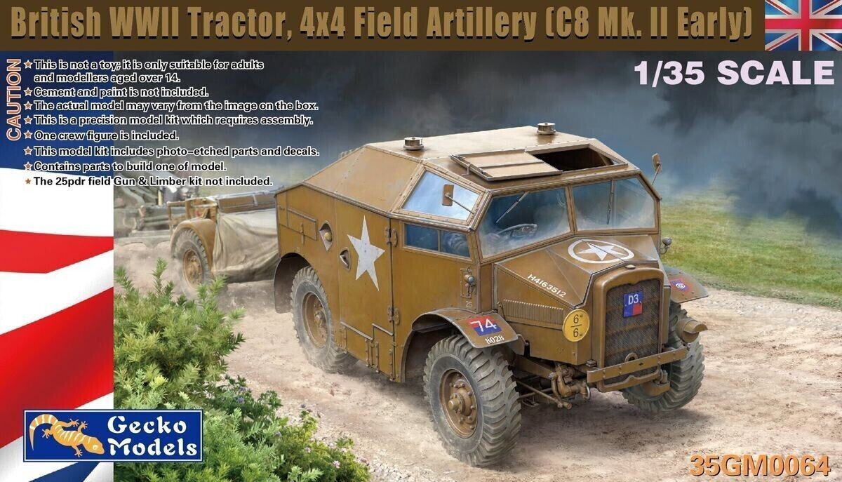 Gecko Models 35GM0064 1/35 British WW.II Tractor, 4x4 Field Artillery ( C8 Mk.II Early ) - ANGEBOT !!