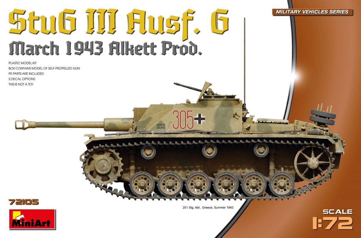Miniart MA72105 1/72 StuG.III , Ausf. G - March 1943 , Alkett Prod.