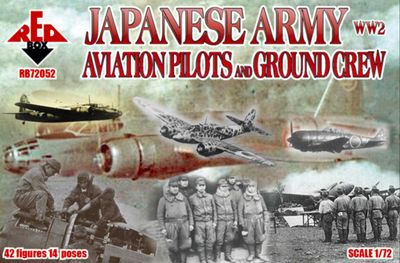 REDBOX RB72052 1/72 WW2 Japanese Army Aviation Pilots and Ground Crew , 42 Fig.