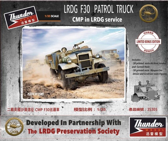 Thunder Model THU35305 1/35 LRDG F30 Patrol Truck CMP  Limited Bonus Edition - ANGEBOT !!!