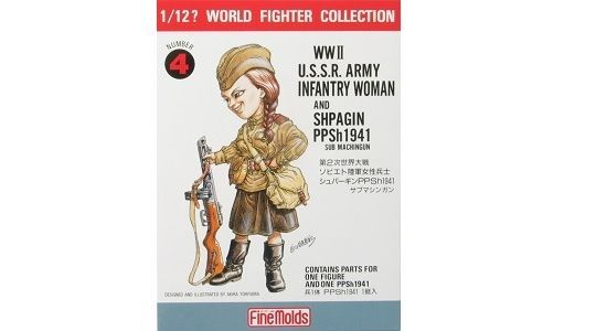 Fine Molds FM004 1/12 WW.II U.S.S.R. Infantry Woman & PPSh 1941