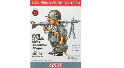 Fine Molds FM006 1/12 WWII German Infantry Man & MG34