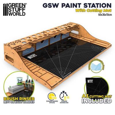 Green Stuff World GSW12421 Paint Station mit Schneidematte