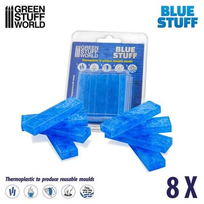 Green Stuff World GSW9016 Blue Stuff - Sofort Abformmasse - 8 Streifen