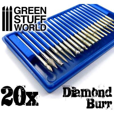Green Stuff World GSW1446 Diamantbohrer-Set mit 20 Teilen