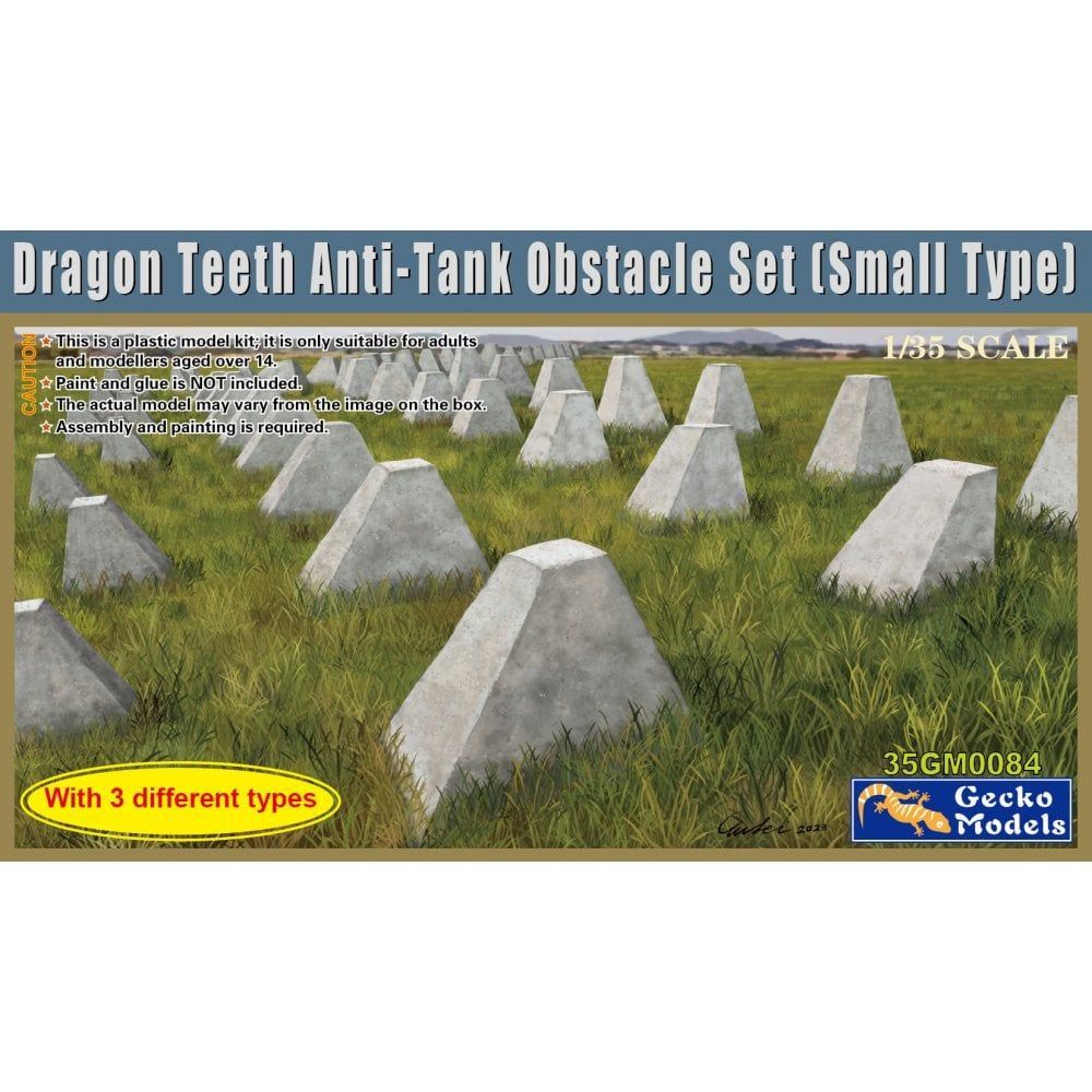 Gecko Models 35GM0084 1/35 WW.II Dragon Teeth Anti-Tank Obstacle Set - small Type