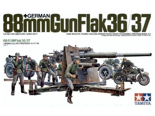 Tamiya TM35017 1/35 German 88mm Gun Flak36/37 w/Crew