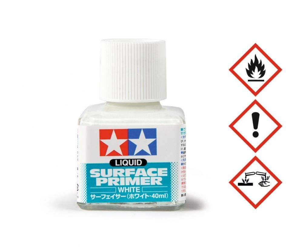 TAMIYA TM87096 Liquid Surface Primer - White , 40ml
