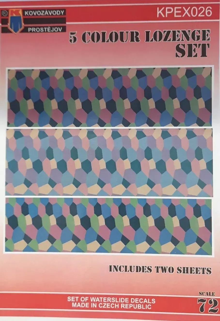 KP Model KPMKPEX026 1/72 5 Colour Lozenge Set