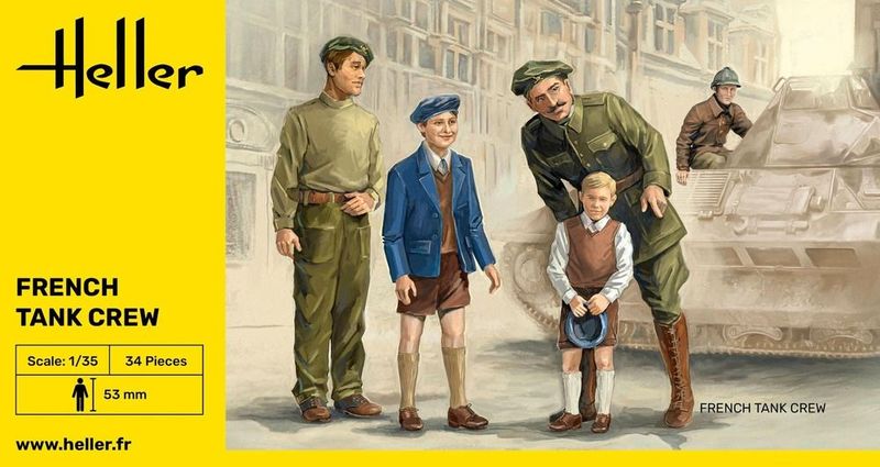 HELLER HE30323 1/35 French Tank Crew HELLER HE30323 1/35 French Tank Crew