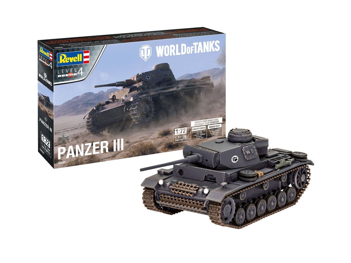 REVELL REV03501 1/72 Pz.Kpfw. III , Ausf. L "World of Tanks"