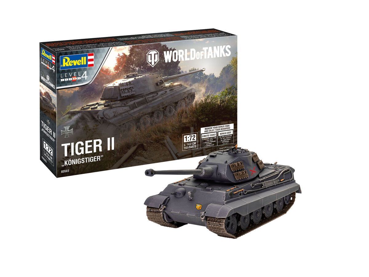 REVELL REV03503 1/72 Tiger II , Ausf. B - "Königstiger", "World of Tanks"