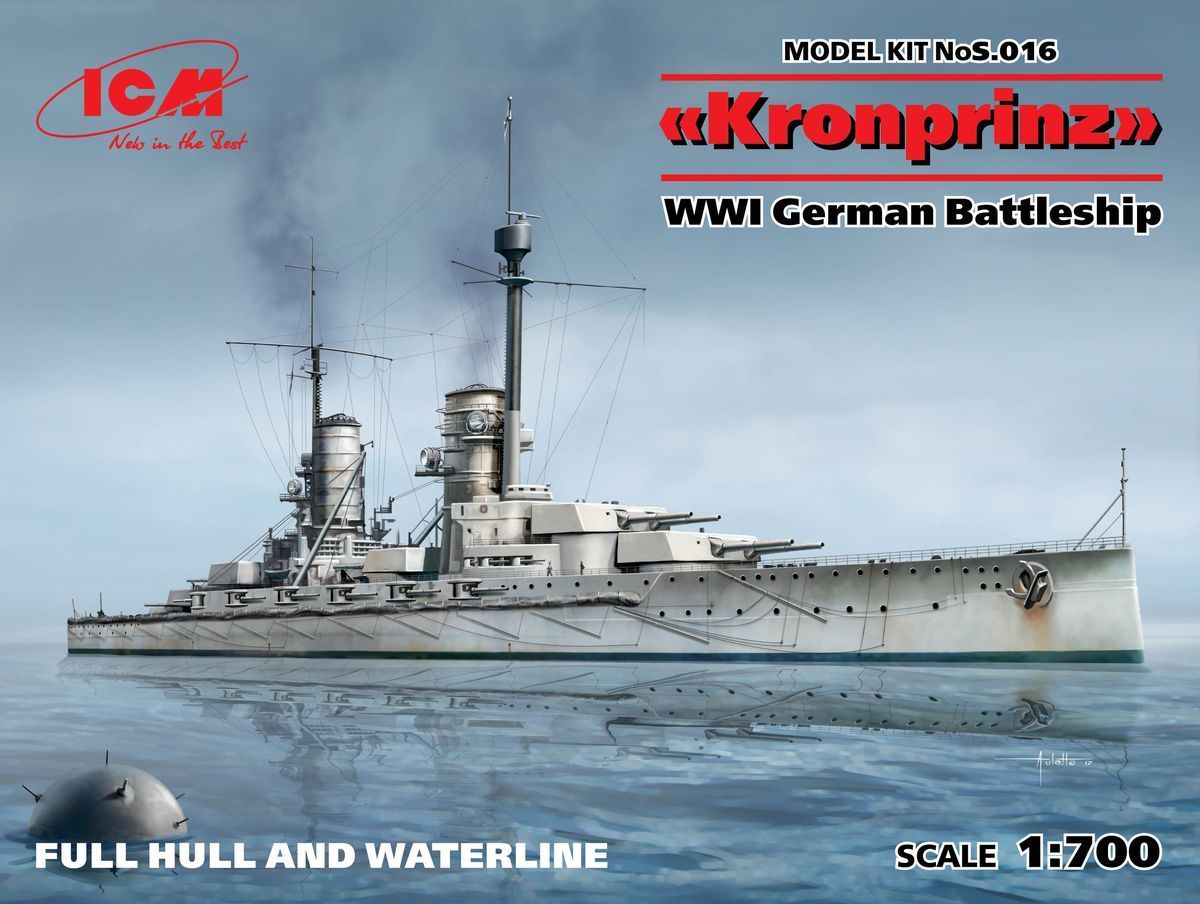 ICM ICMS016 1/700 WWI Kronprinz German Battleship