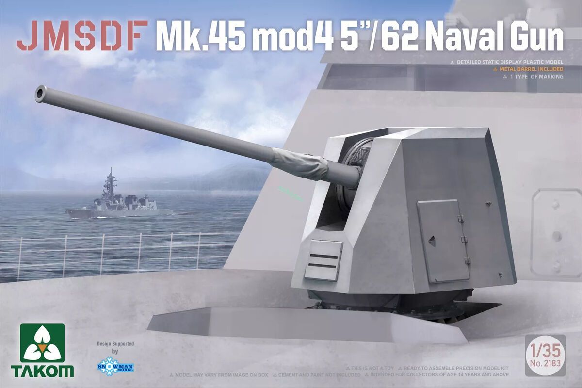 TAKOM TAK2183 1/35 JMSDF Mk.45 Mod 4 5"/62 Naval Gun