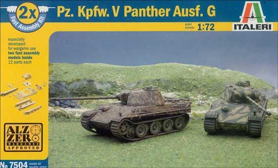 Italeri IT7504 1/72 WW.II Pz.Kpfw.V Panther, Ausf.G, Fast Assembling