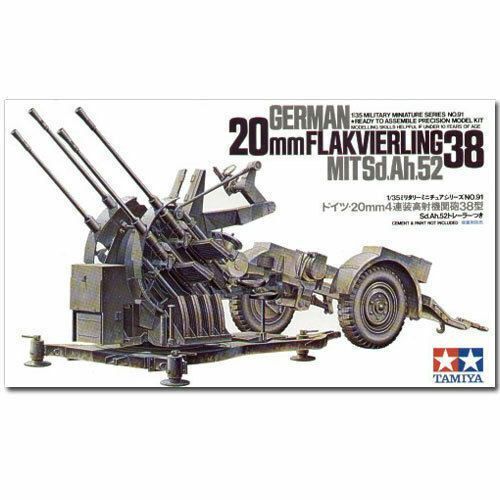 Tamiya TM35091 1/35 German 2cm Flakvierling 38