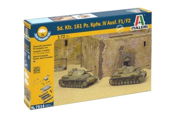 Italeri IT7514 1/72 Sd.Kfz.161 Pz.Kpfw.IV, Ausf.F1/F2 - Fast Assembly