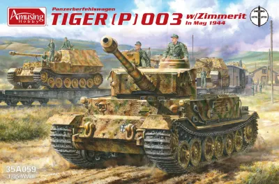 AMUSING HOBBY AH35A059 1/35 Panzerbefehlswagen Tiger (P) 003
w/Zimmerit , May 1944