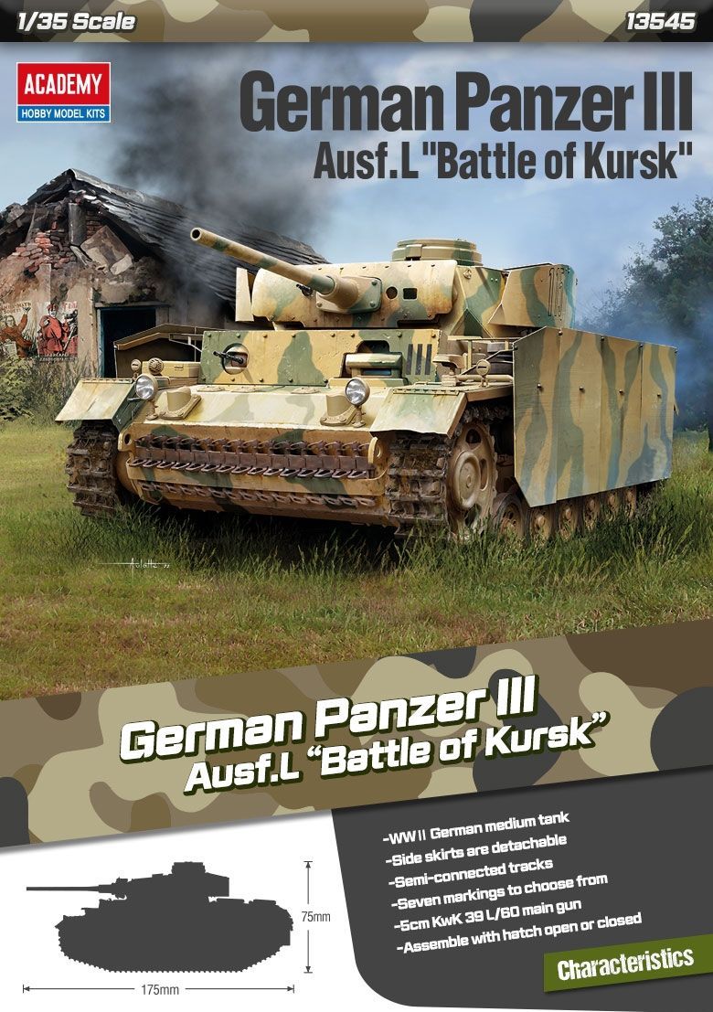 Academy 13545 1/35 German Panzer III, Ausf.L, "Battle of Kursk"