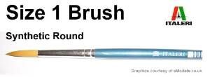 Italeri IT51204 Synthetik Pinsel - rund Gr. 1