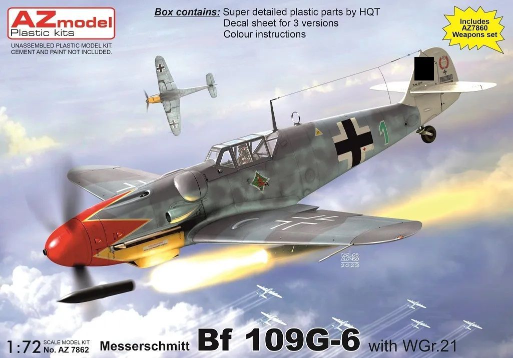 AZ Model AZ7862 1/72 Messerschmitt Bf 109 G-6 w/ WGr.21