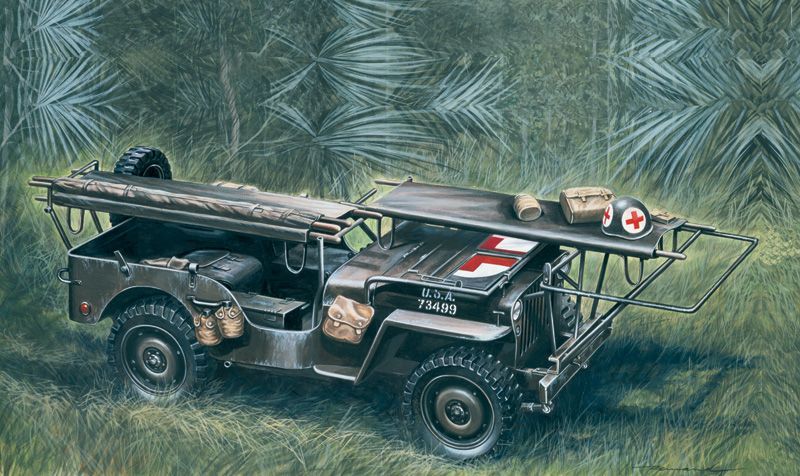 Italeri IT326 1/35 1/4 ton. 4x4 Ambulance Jeep