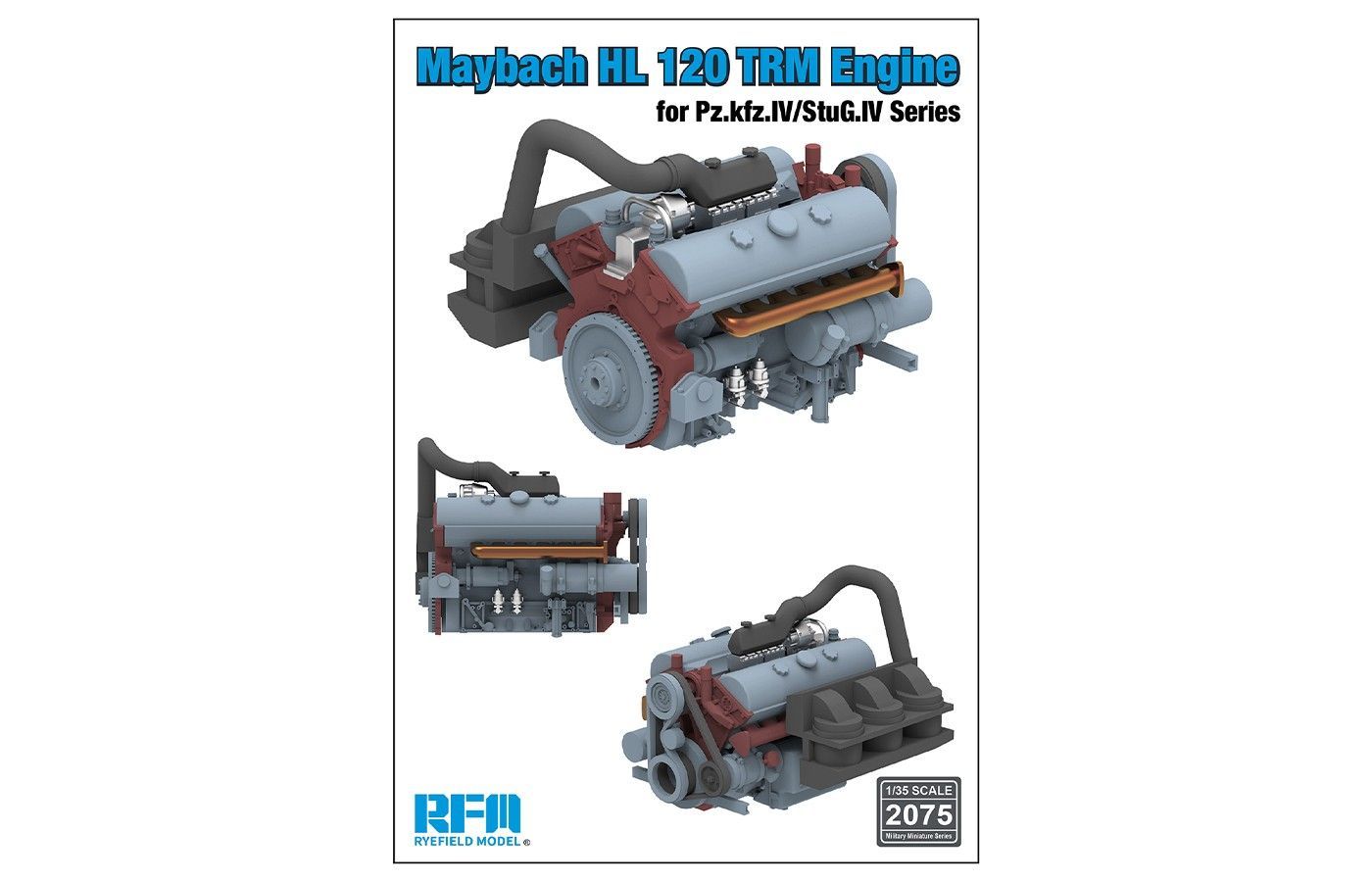 RYEFIELD RM2075 1/35 Maybach HL 120 TRM Engine for Pz.kfz.IV/StuG.IV Series