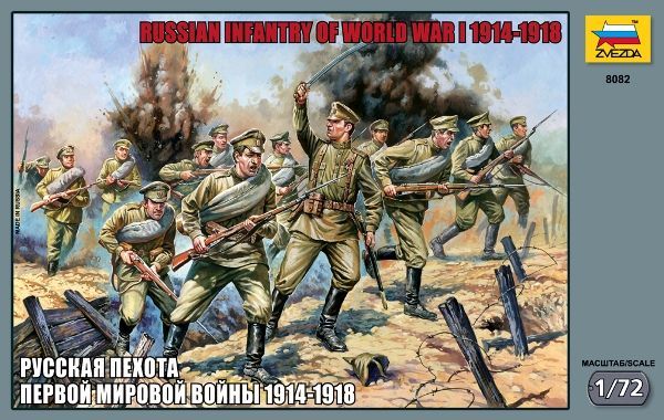 Zvezda ZV8082 1/72 Russian Infantry , WWI
