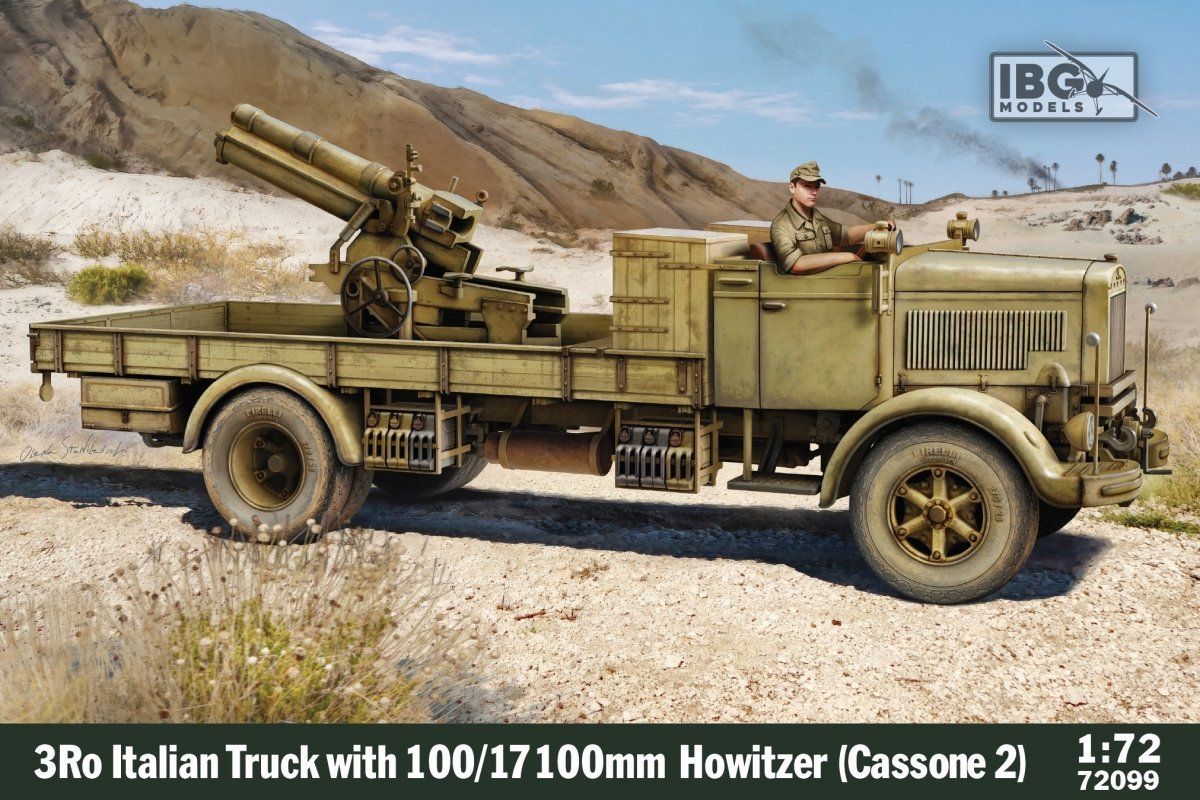 IBG IBG72099 1/72  3Ro Italian Truck w/100/17 100mm Howitzer -  Cassone 2