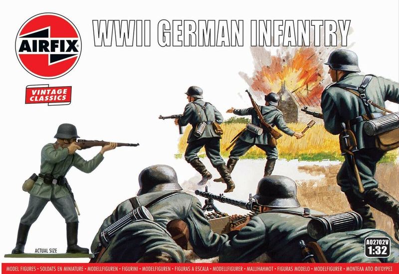 Airfix AF02702V 1/32 WW.II German Infantry - 'VINTAGE' Airfix AF02702V 1/32 WW.II German Infantry - 'VINTAGE'
