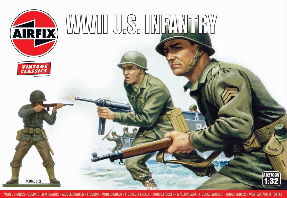 Airfix AF02703V 1/32 WWII U.S. Infantry - 'VINTAGE'