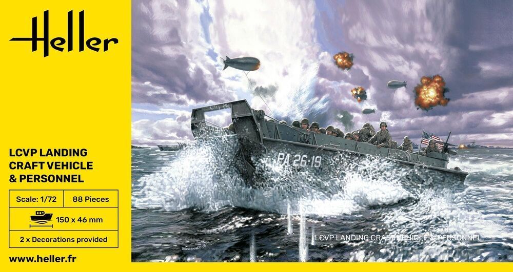 HELLER HE79995 1/72 LCVP Landing Craft Vehicle w/Personnel