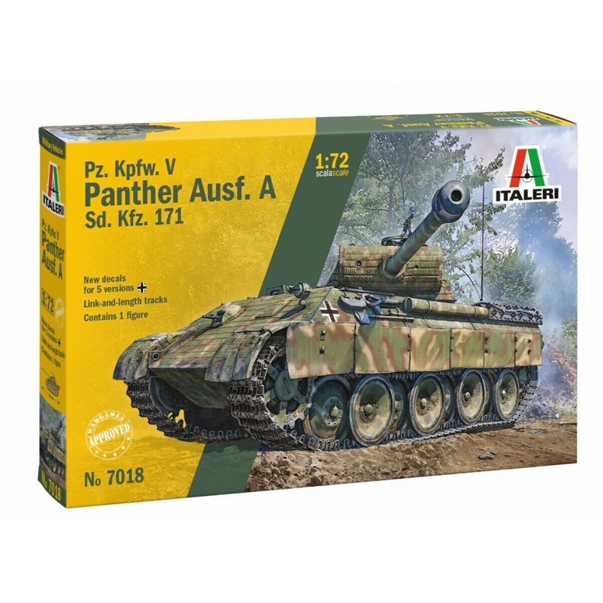 Italeri IT7018 1/72 WWII German Sd.Kfz.171 Pz.Kpfw.V Panther , Ausf. A