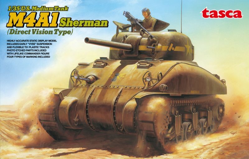 ASUKA AS35025 1/35 U.S. Medium Tank M4A1 Sherman ( Direct Vision Type )