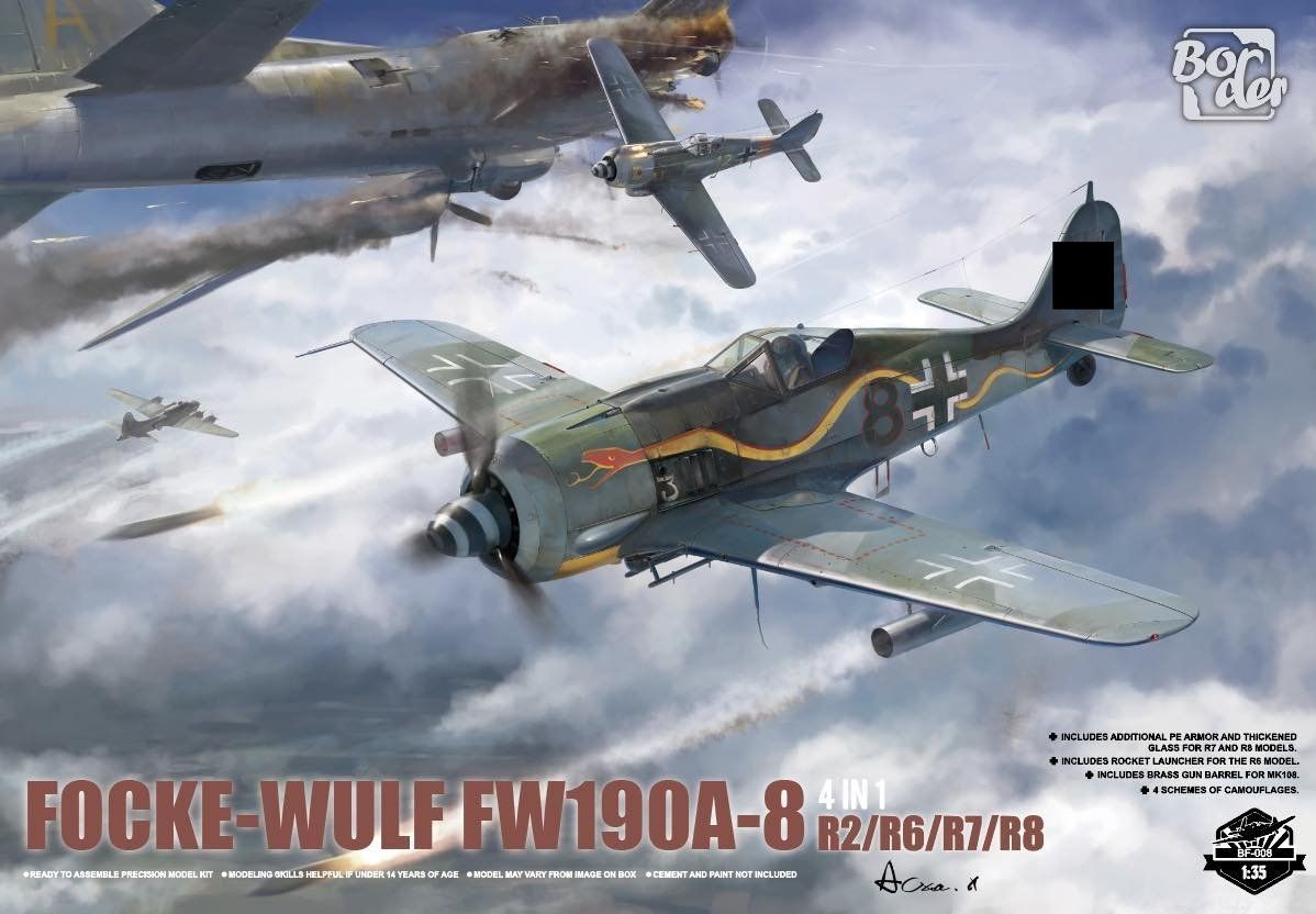 Border Models BMBF009 1/35 Focke-Wulf Fw-190A-8 R2/6/7/8,4 in 1