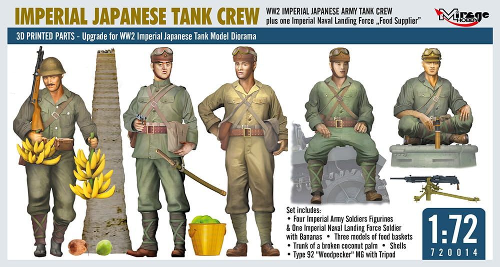 Mirage MIR720014 1/72 Imperial Japanese WWII Tank Crew