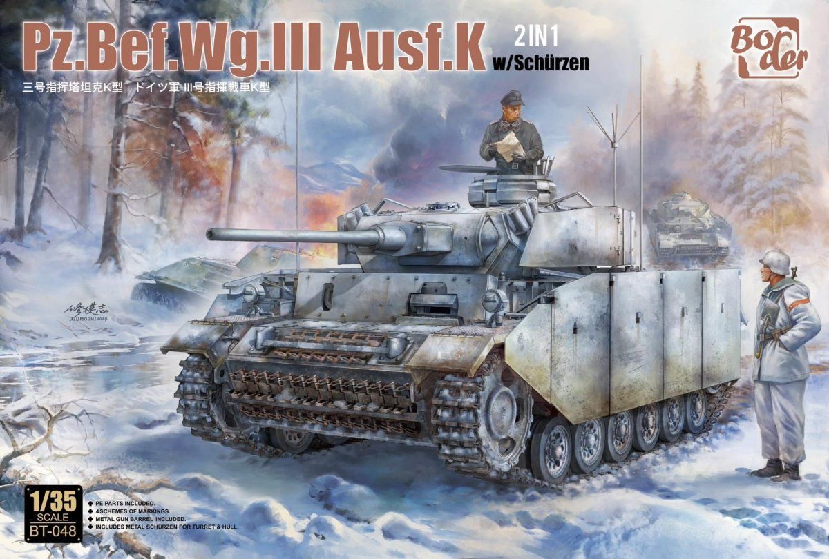 Border Models BMBT048 1/35 Pz.Bef.Wg.III Ausf.K  w/Schürzen    ( 2in1 )
