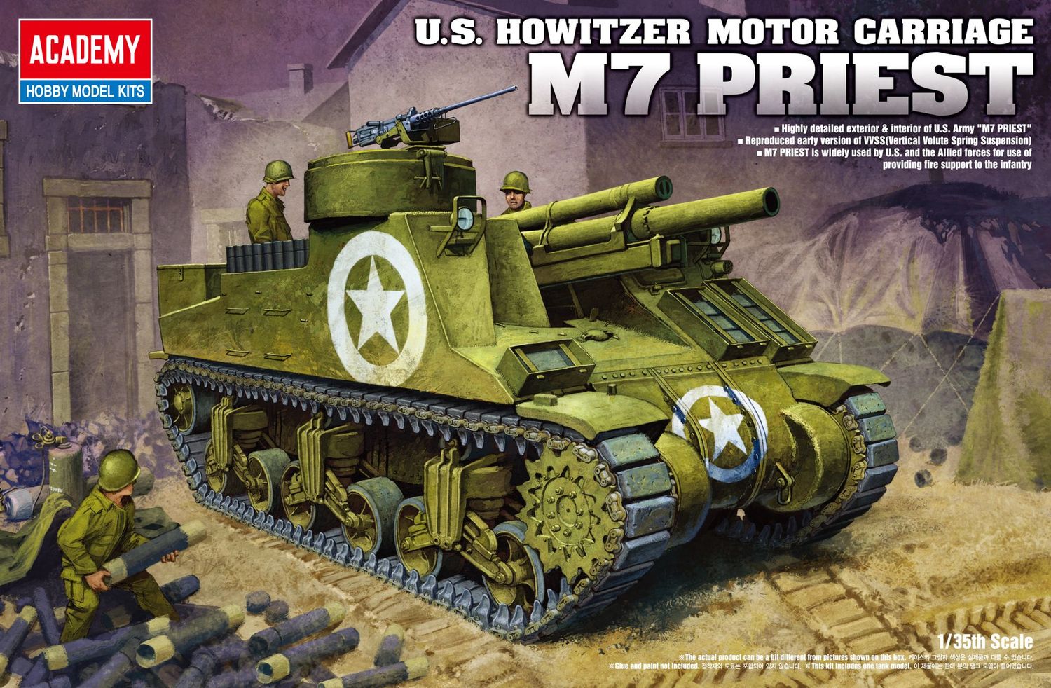 Academy 13210 1/35 M7 PRIEST U.S. Howitzer Motor Carriage