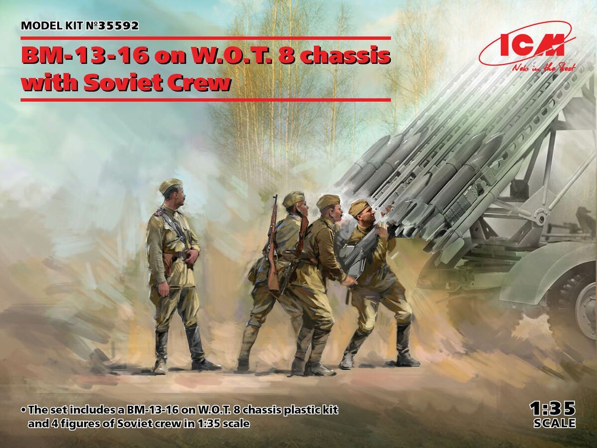 ICM ICM35592 1/35 WWII  BM-13-16 on W.O.T. 8 chassis w/ Soviet Crew